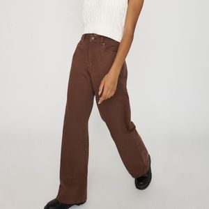 Garage Denim Brown Wide Leg Jeans